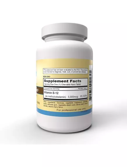 Priority One B12 Rapid Shot / Вітамін Б12 метилкобаламін 60 швидкозасвоюваних жувальних таблеток, фото 4 в магазине биодобавок nutrido.shop