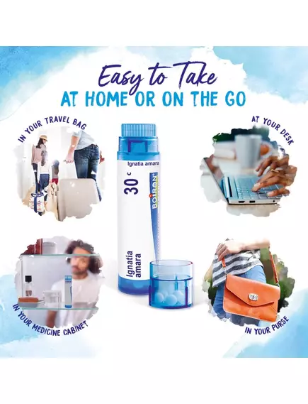 Boiron Ignatia amara / Ігнатія амара зменшує тривогу та чутливість до стресу 30C 80 гранул, фото 3 в магазине биодобавок nutrido.shop