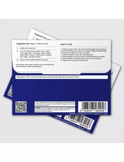 Patch Aid NAD+ / Патчі НАД+ Підвищення рівня енергії 30 шт., фото 2 від магазину біодобавок nutrido.shop