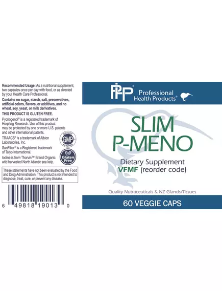 Professional Health Products Slim P-Meno / Підтримка жіночого здоров'я пременопауза та менопауза 60 капсул, фото 3 в магазине биодобавок nutrido.shop