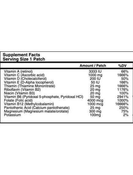 BARIATRICPAL HANGOVER PLUS VITAMIN / ПАТЧ ПОХМІЛЛЯ ПЛЮС ВІТАМІН 30 ДНІВ, фото 5 від магазину біодобавок nutrido.shop