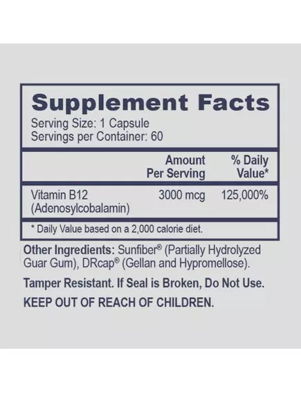 Professional Health Products Adenosyl-Cobalamin B12 Assist / Вітамін Б12 Аденозилкобаламін 60 капсул, фото 2 в магазине биодобавок nutrido.shop