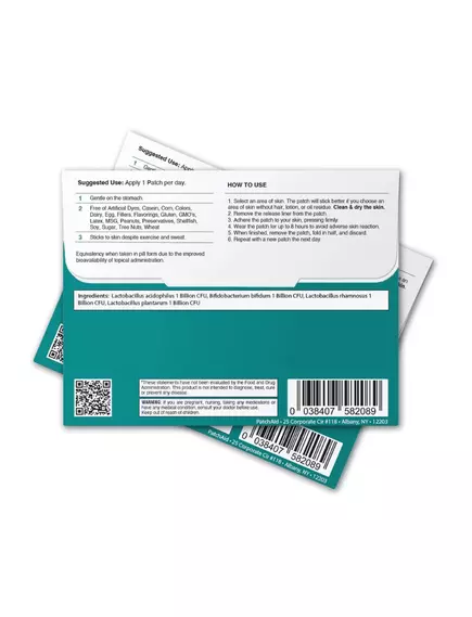 Patch Aid Probiotic / Патч Пробіотик 30 шт., фото 2 від магазину біодобавок nutrido.shop