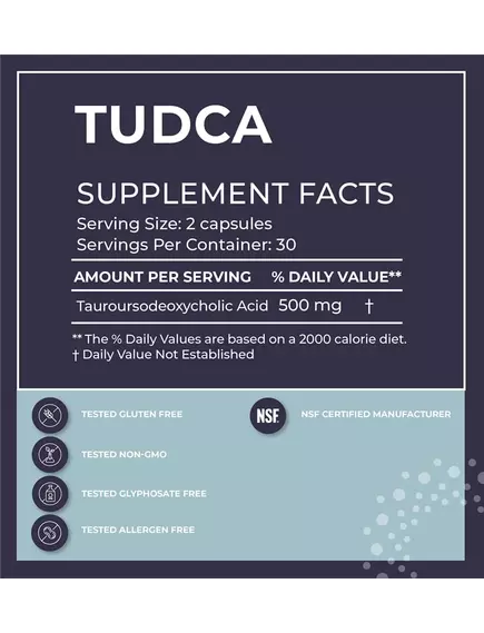 BODYBIO TUDCA / ТУДКА ТАУРОУРСОДЕЗОКСІХОЛЕВАЯ КИСЛОТА 60 КАПСУЛ, фото 3 від магазину біодобавок nutrido.shop
