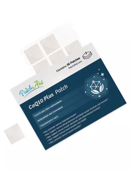 PATCH AID COQ10 PLUS / КОЕНЗИМ Q10 З КОФАКТОРАМИ 30 ШТ, фото 4 в магазині біодобавок nutrido.shop PATCH AID COQ10 PLUS / КОЕНЗИМ Q10 З КОФАКТОРАМИ 30 ШТ, фото 4 від магазину біодобавок nutrido.shop
