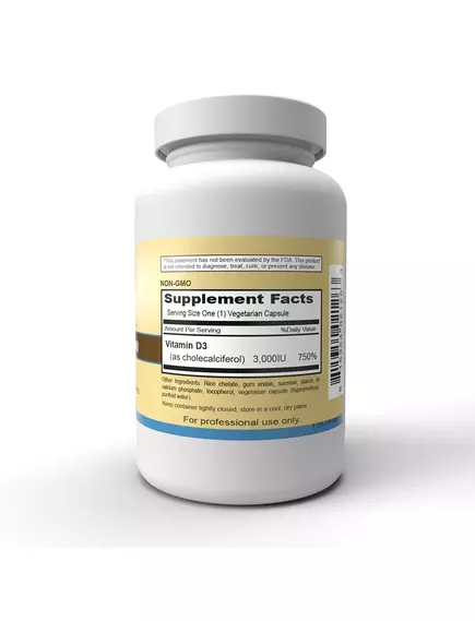 Priority One Sun D3 / Вітамін Д3 у формі холекальциферолу 3000 МО 90 капсул, фото 3 в магазине биодобавок nutrido.shop