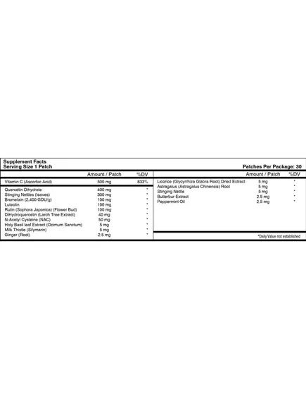 BARIATRICPAL ALLERGY PLUS VITAMIN / ПАТЧ АЛЕРГІЯ ПЛЮС ВІТАМІН НА 30 ДНІВ, фото 3 від магазину біодобавок nutrido.shop
