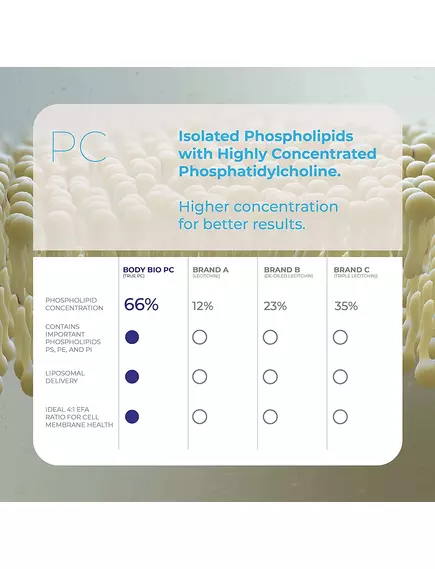 BodyBio PC Phosphatidylcholine / Фосфатидилхолин Повышение памяти и внимания 473 мл, фото 4 в магазине биодобавок nutrido.shop