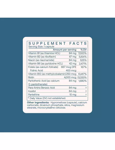 BodyBio Vitamin B+ / Комплекс вітамінів групи Б 90 капсул, фото 7 в магазине биодобавок nutrido.shop