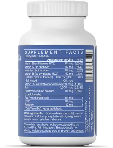 BodyBio Vitamin B+ / Комплекс вітамінів групи Б 90 капсул, фото 8 в магазине биодобавок nutrido.shop