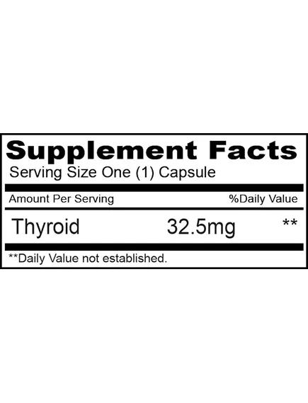 Priority One Thyroid / Щитовидная железа 32,5 мг 90 капсул, фото 2 в магазине биодобавок nutrido.shop