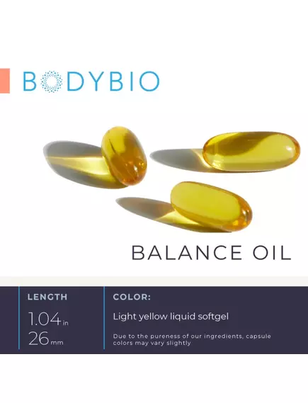 BodyBio Balance Oil / Органічна лінолева та ліноленова кислоти (Омега 3 і 6) 180 капсул, фото 4 від магазину біодобавок nutrido.shop