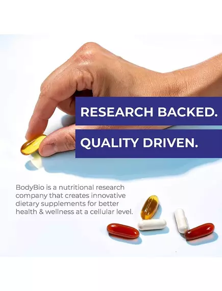 BodyBio Balance Oil / Органічна лінолева та ліноленова кислоти (Омега 3 і 6) 180 капсул, фото 7 від магазину біодобавок nutrido.shop