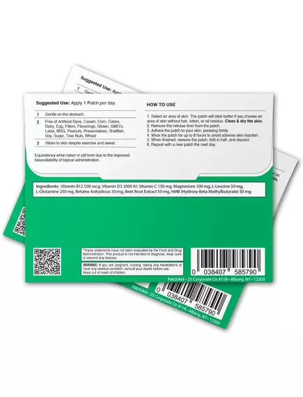 Patch Aid Performance & Recovery Support / Патчі для підвищення енергії та відновлення м'язів 30 шт., фото 2 в магазине биодобавок nutrido.shop