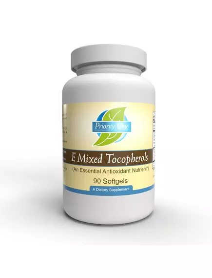 Priority One E Mixed Tocopherols / Вітамін E змішані токофероли 90 капсул в магазине биодобавок nutrido.shop