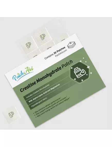 Patch Aid Creatine Monohydrate / Патч моногідрат креатину 30 шт., фото 3 в магазині біодобавок nutrido.shop Patch Aid Creatine Monohydrate / Патч моногідрат креатину 30 шт., фото 3 від магазину біодобавок nutrido.shop