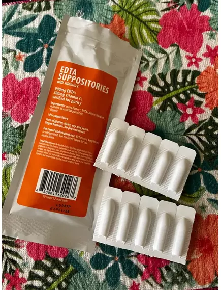 PurO3 EDTA Suppositories with Vitamin C / Супозиторії EDTA з вітаміном C 10 шт., фото 2 в магазине биодобавок nutrido.shop