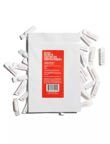 PurO3 Ozonated Olive&Castor Oil Suppositories / Свечи с озоном и оливковым и касторовым маслами 30, фото 3 в магазине биодобавок nutrido.shop
