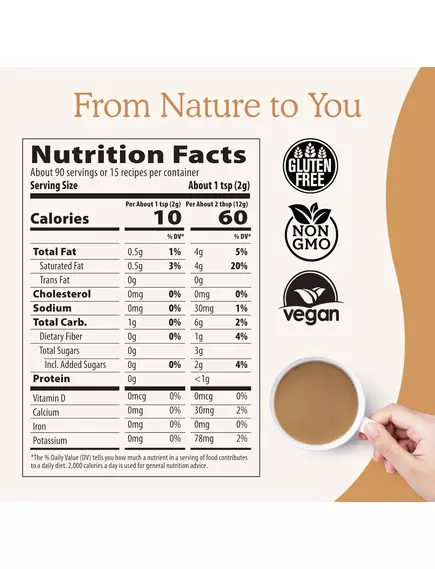 Real Mushrooms Functional Coconut Creamer / Кокосові вершки + суміш із 5 екстрактів грибів 180 г, фото 2 від магазину біодобавок nutrido.shop