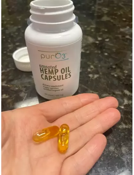 PurO3 Ozonated Hemp Oil Capsules / Озонована конопляна олія для здоров'я кишківника 500 мг 90 капсул, фото 3 від магазину біодобавок nutrido.shop