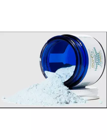 PURO3 OZONATED TOOTH CLEANING POWDER / ПОРОШОК ДЛЯ ЧИЩЕННЯ ЗУБІВ БЕЗ ФТОРУ ОЗОНОВАНИЙ 37 Г, фото 2 від магазину біодобавок nutrido.shop