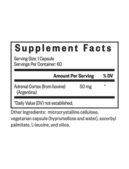 Seeking Health Adrenal Cortex / Кора надниркових залоз 60 капсул, фото 4 від магазину біодобавок nutrido.shop