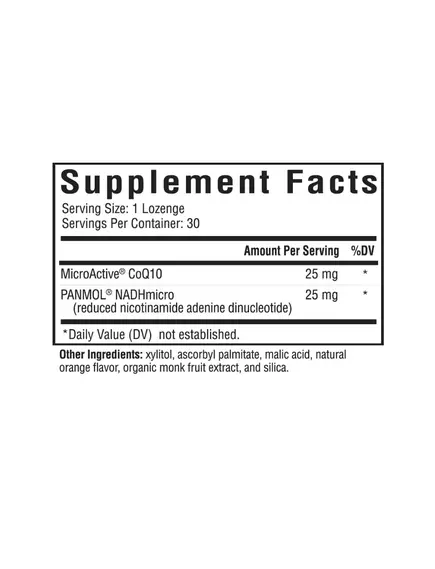 SEEKING HEALTH ENERGY NUTRIENTS (FORMERLY NADH + COQ10) / НАДH + КОЕНЗИМ КУ10 30 ПАСТИЛОК, фото 3 від магазину біодобавок nutrido.shop