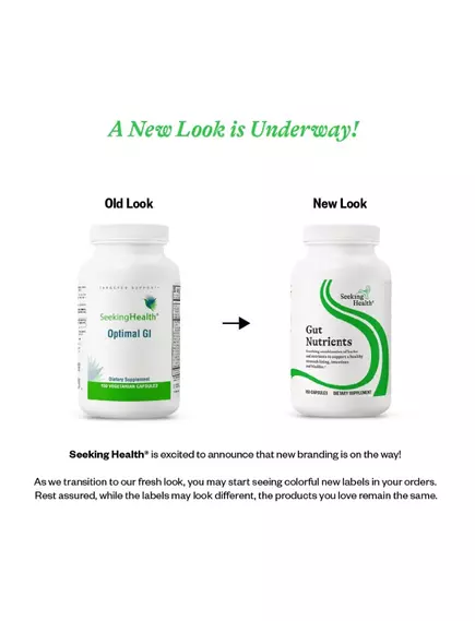 Seeking Health Gut Nutrients (formerly Optimal GI) / Поживні речовини для кишківника 150 капсул, фото 2 від магазину біодобавок nutrido.shop
