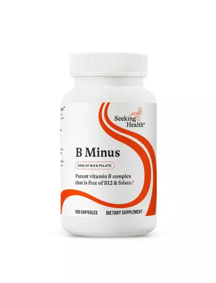 Seeking Health B Minus / Комплекс витаминов группы Б без Б12 и фолиевой 100 капсул в магазине биодобавок nutrido.shop