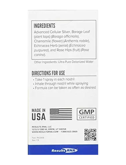 Results RNA ACS Nasal / Серебро спрей для носа 3*30 мл, фото 4 в магазине биодобавок nutrido.shop