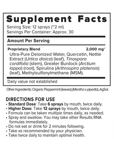RESULTS RNA QUERCETIN SEASONAL / КВЕРЦЕТИН СПРЕЙ 60 МЛ, фото 3 від магазину біодобавок nutrido.shop