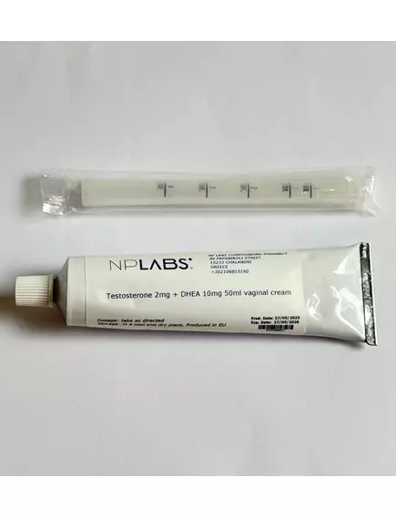 NP Labs DHEA 10 mg + Testosterone 2 mg Vaginal Cream / ДГЕA 10 мг + Тестостерон 2 мг 50 мл в магазине биодобавок nutrido.shop