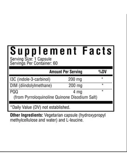 SEEKING HEALTH DIM + I3C / ДІМ + ІНДОЛ ЗДОРОВИЙ МЕТАБОЛІЗМ ЕСТРОГЕНУ 60 КАПСУЛ, фото 2 від магазину біодобавок nutrido.shop