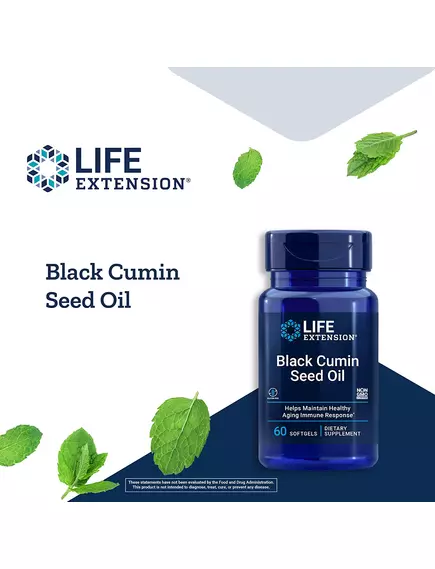 Life Extension Black Cumin Seed Oil / Олія насіння чорного кмину 60 капсул, фото 3 від магазину біодобавок nutrido.shop