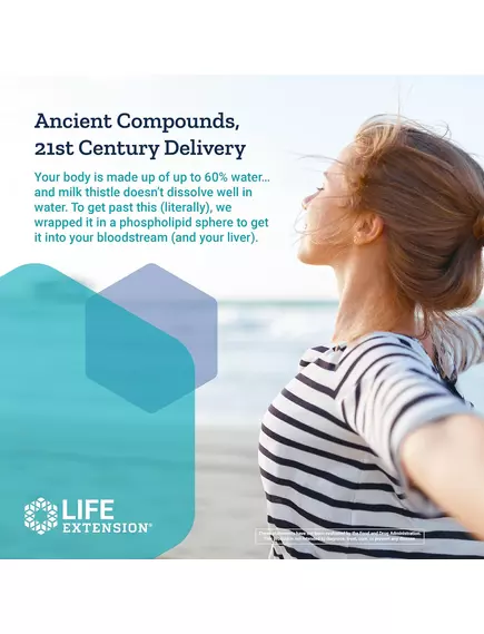 Life Extension Advanced Milk Thistle / Расторопша для здоровья печени 60 гель капсул, фото 5 в магазине биодобавок nutrido.shop