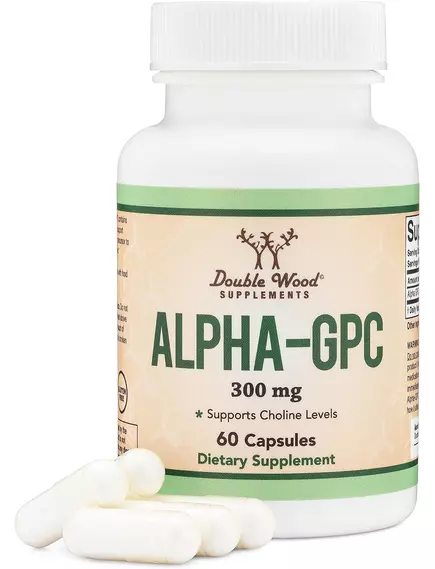 DOUBLE WOOD ALPHA GPC / АЛЬФА-ГПХ ХОЛІН ДЛЯ КОГНІТИВНОГО ЗДОРОВ'Я 60 КАПСУЛ, фото 8 від магазину біодобавок nutrido.shop
