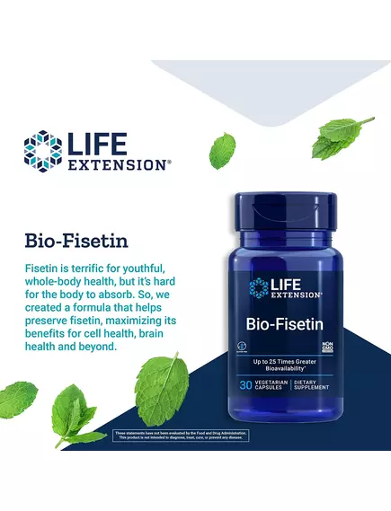 LIFE EXTENSION BIO-FISETIN / БІО ФІЗЕТИН 30 КАПСУЛ, фото 3 від магазину біодобавок nutrido.shop