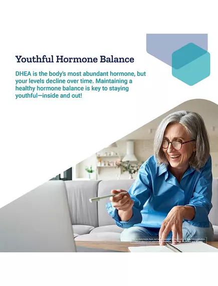 LIFE EXTENSION DHEA / ДГЕА ПІДТРИМКА ПРИ ВТОМІ ТА ГОРМОНАЛЬНОМУ ВИСНАЖЕННІ 50 МГ 60 КАПСУЛ, фото 4 від магазину біодобавок nutrido.shop