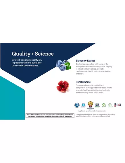Life Extension Blueberry Extract and Pomegranate / Чорниця і гранат антиоксиданти 60 капсул, фото 6 від магазину біодобавок nutrido.shop
