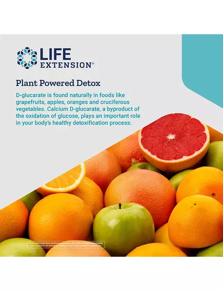 Life Extension Calcium D-Glucarate/D-глюкарат кальцію 200 мг 60 капсул, фото 6 в магазине биодобавок nutrido.shop