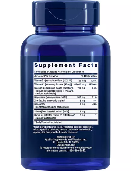 LIFE EXTENSION BONE RESTORE ELITE / ЗДОРОВ'Я КІСТОК І ЗУБІВ 120 КАПСУЛ, фото 2 від магазину біодобавок nutrido.shop