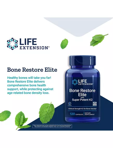 LIFE EXTENSION BONE RESTORE ELITE / ЗДОРОВ'Я КІСТОК І ЗУБІВ 120 КАПСУЛ, фото 3 від магазину біодобавок nutrido.shop