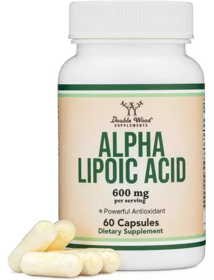 Double Wood Alpha Lipoic Acid / Альфа-ліпоєва кислота 60 капсул в магазине биодобавок nutrido.shop