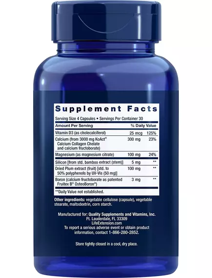 Life Extension Bone Strength Collagen / Колагенова формула міцності кісток 120 капсул, фото 2 від магазину біодобавок nutrido.shop