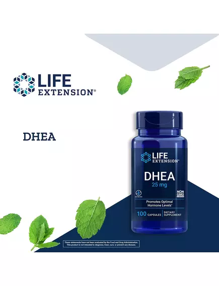 Life Extension DHEA / ДГЭА 25 мг 100 капсул, фото 4 в магазине биодобавок nutrido.shop