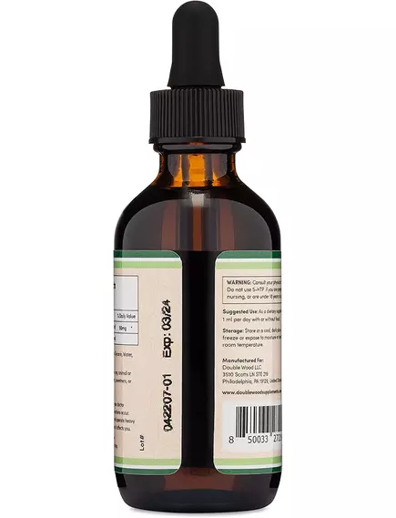 DOUBLE WOOD 5-HTP LIQUID DROPS / 5-ГІДРОКСИТРИПТОФАН ДЛЯ ГАРНОГО НАСТРОЮ ТА СНУ РІДКИЙ 60 МЛ, фото 4 від магазину біодобавок nutrido.shop