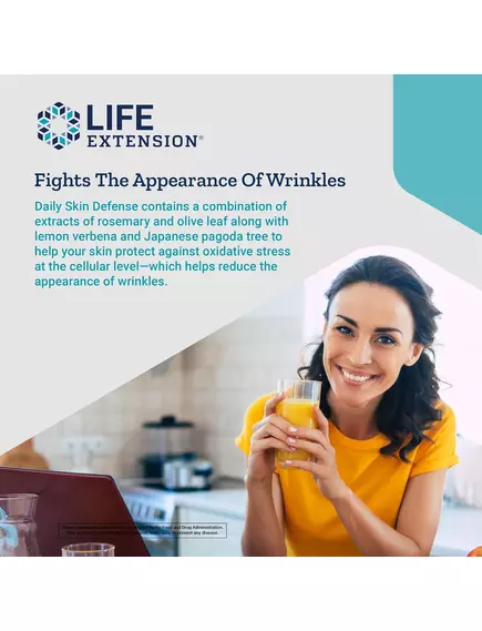 Life Extension Daily Skin Defense / Щоденний захист шкіри 30 капсул, фото 5 від магазину біодобавок nutrido.shop