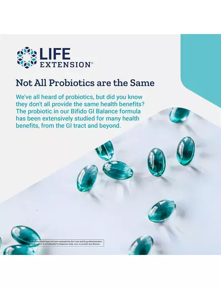 Life Extension Bifido GI Balance / Біфідобактерії Bifidobacterium longum BB536 60 капсул, фото 5 від магазину біодобавок nutrido.shop