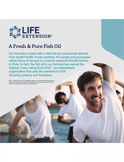 Life Extension Super Omega-3 EPA/DHA Fish Oil Sesame Lignans & Olive Extract / Рыбий жир 240 капс, фото 4 в магазине биодобавок nutrido.shop