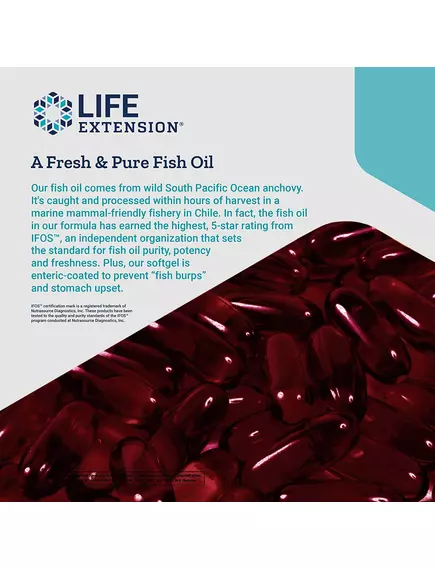 Life Extension Super Omega-3 EPA/DHA Fish Oil Sesame Lignans & Olive Extract / Рыбий жир 240 капс, фото 5 в магазине биодобавок nutrido.shop